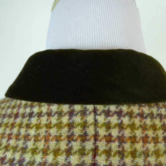 Brooks Brothers Blazer chesterfield houndstooth plaid velvet collar wool 10 - Picture 8 of 10